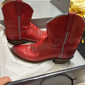 Red Lucchese Western Cowboy Boots